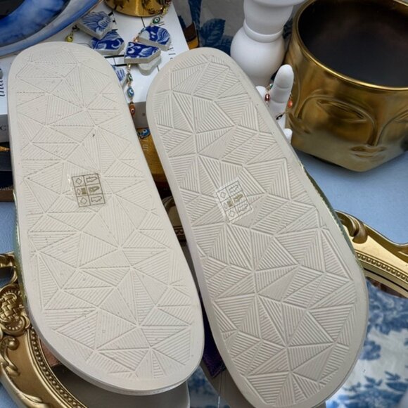 🆕 KURT GEIGER LONDON 🧿 NWOT Meena Eagle Pastel Metallic Slide, Sz 36.5 US 6.5 - Picture 11 of 12